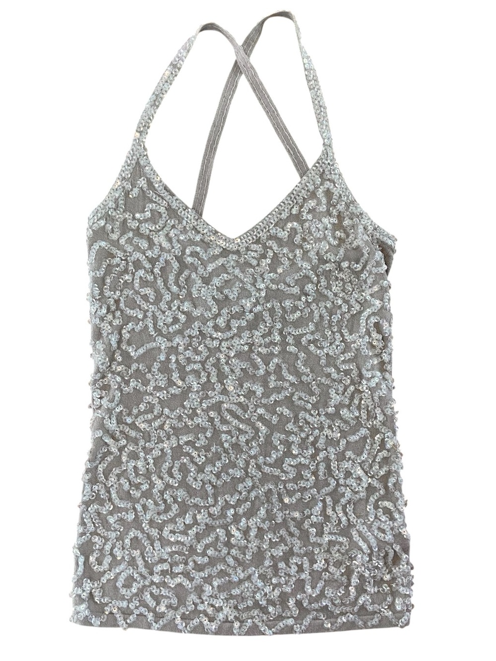 Y2K Vintage Smart Set Sequins Super Stretchy Tank Top Women’s Medium